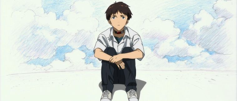 Shinji en la última entrega de Rebuild, Evangelion: 3.0+1.0 Thrice Upon a Time.