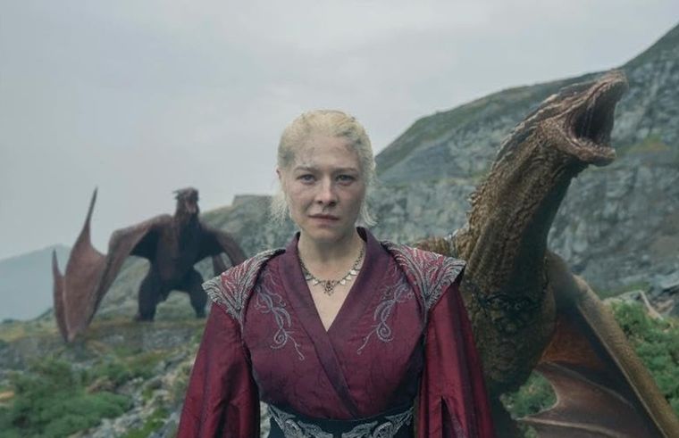 Rhaenyra junto a los dragones