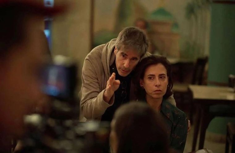 Walter Salles junto a la actriz Fernanda Torres