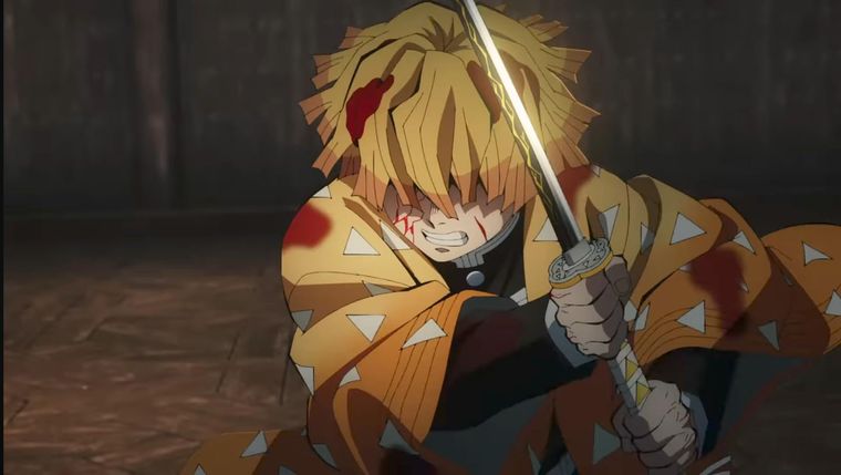 La batalla de Zenitsu, otro de los momentos de peso en la película de Demon Slayer.&nbsp;