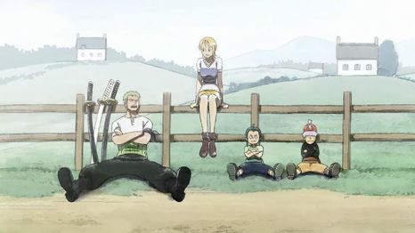 Zoro y Nami en anime remake de One Piece.