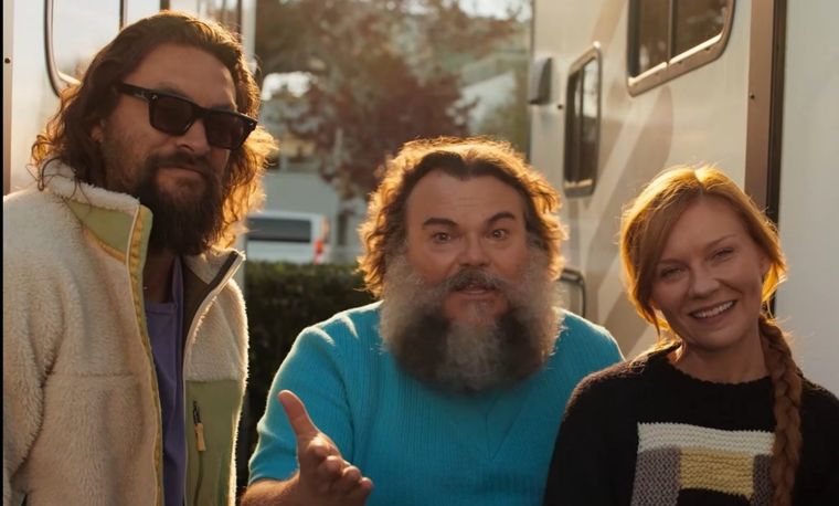Jason Momoa, Jack Black y Kirsten Dunst en rodando la secuela de Una película de Minecraft. Jason Momoa, Jack Black y Kirsten Dunst en rodando la secuela de Una película de Minecraft.